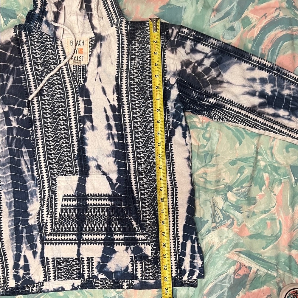 Beach By Exist Navy and White 100% Cotton  Hoodie - Picture 14 of 14